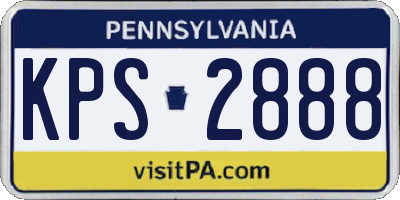PA license plate KPS2888