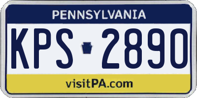 PA license plate KPS2890