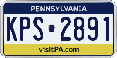 PA license plate KPS2891