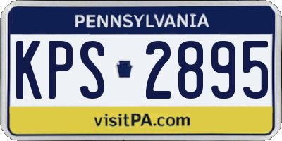 PA license plate KPS2895