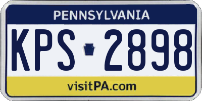 PA license plate KPS2898