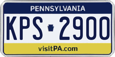 PA license plate KPS2900