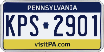 PA license plate KPS2901