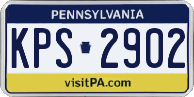 PA license plate KPS2902