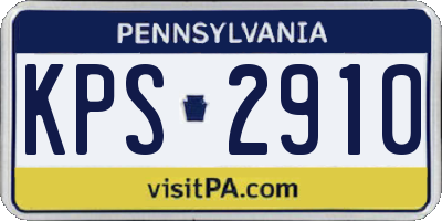 PA license plate KPS2910