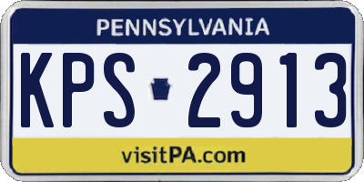PA license plate KPS2913