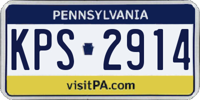 PA license plate KPS2914