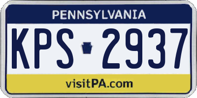 PA license plate KPS2937