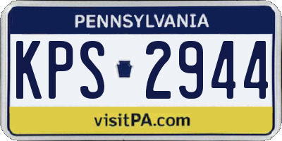 PA license plate KPS2944