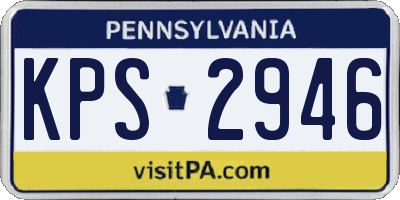 PA license plate KPS2946