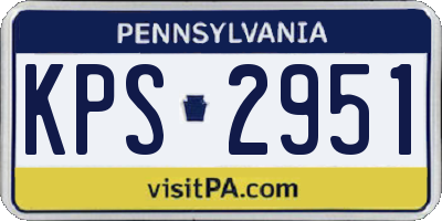 PA license plate KPS2951