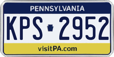 PA license plate KPS2952