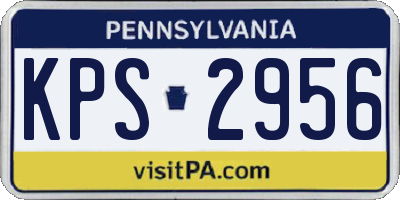 PA license plate KPS2956