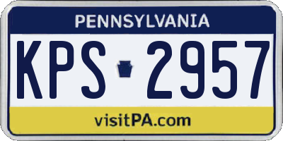 PA license plate KPS2957