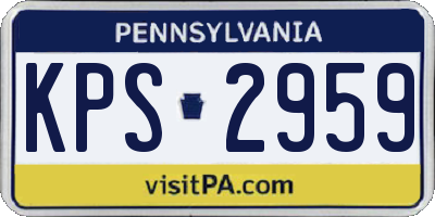 PA license plate KPS2959