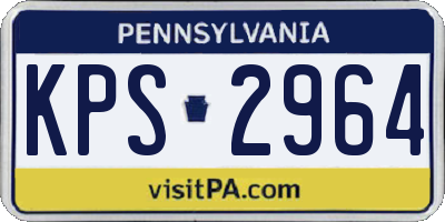 PA license plate KPS2964