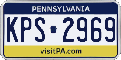 PA license plate KPS2969