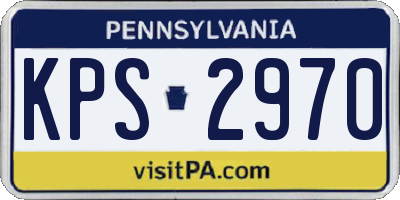 PA license plate KPS2970