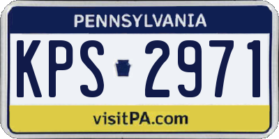 PA license plate KPS2971