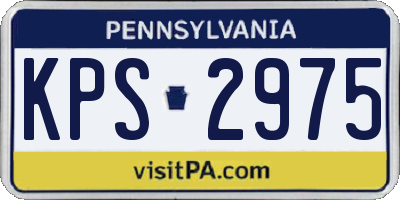 PA license plate KPS2975