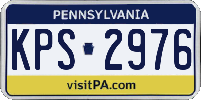 PA license plate KPS2976