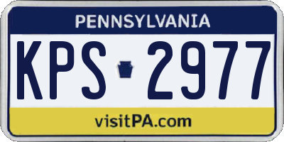 PA license plate KPS2977