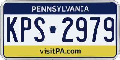 PA license plate KPS2979