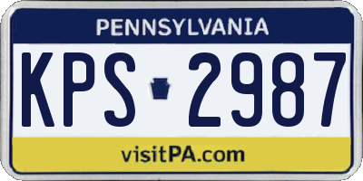 PA license plate KPS2987