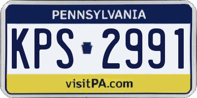 PA license plate KPS2991