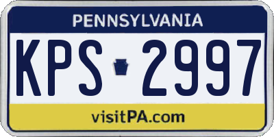 PA license plate KPS2997