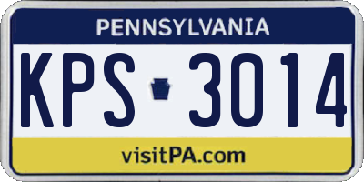 PA license plate KPS3014