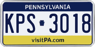 PA license plate KPS3018