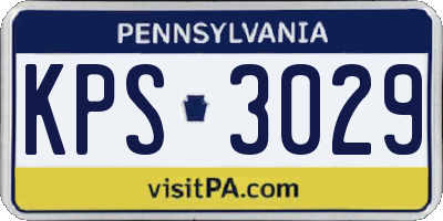PA license plate KPS3029