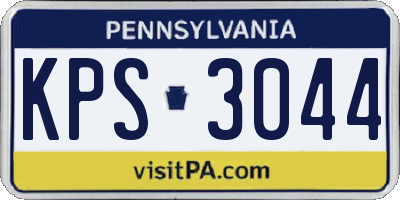 PA license plate KPS3044