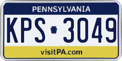 PA license plate KPS3049