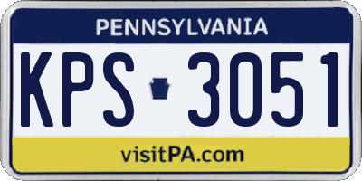 PA license plate KPS3051