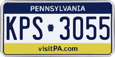PA license plate KPS3055