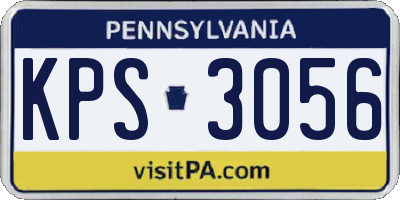 PA license plate KPS3056