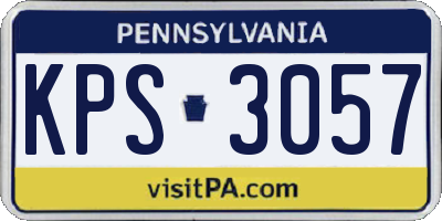 PA license plate KPS3057