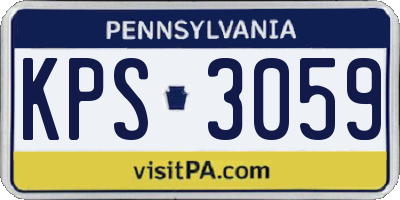 PA license plate KPS3059