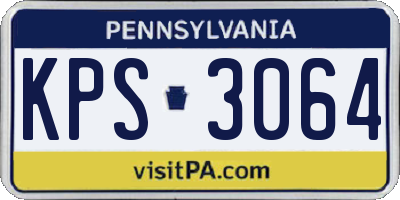 PA license plate KPS3064