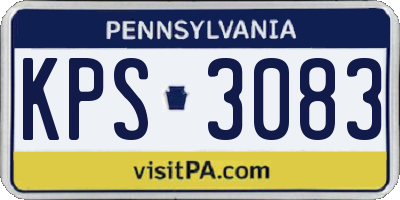 PA license plate KPS3083