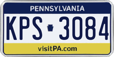 PA license plate KPS3084