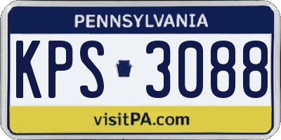 PA license plate KPS3088