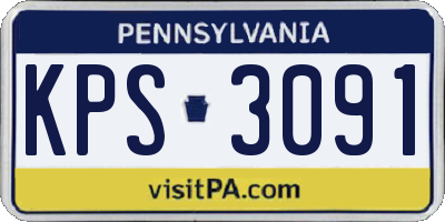 PA license plate KPS3091