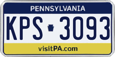 PA license plate KPS3093