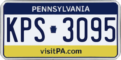 PA license plate KPS3095