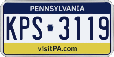 PA license plate KPS3119