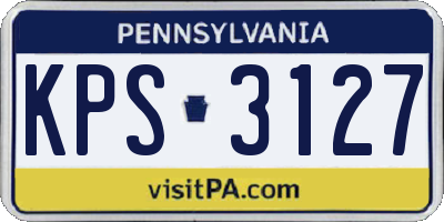 PA license plate KPS3127