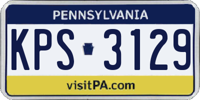 PA license plate KPS3129